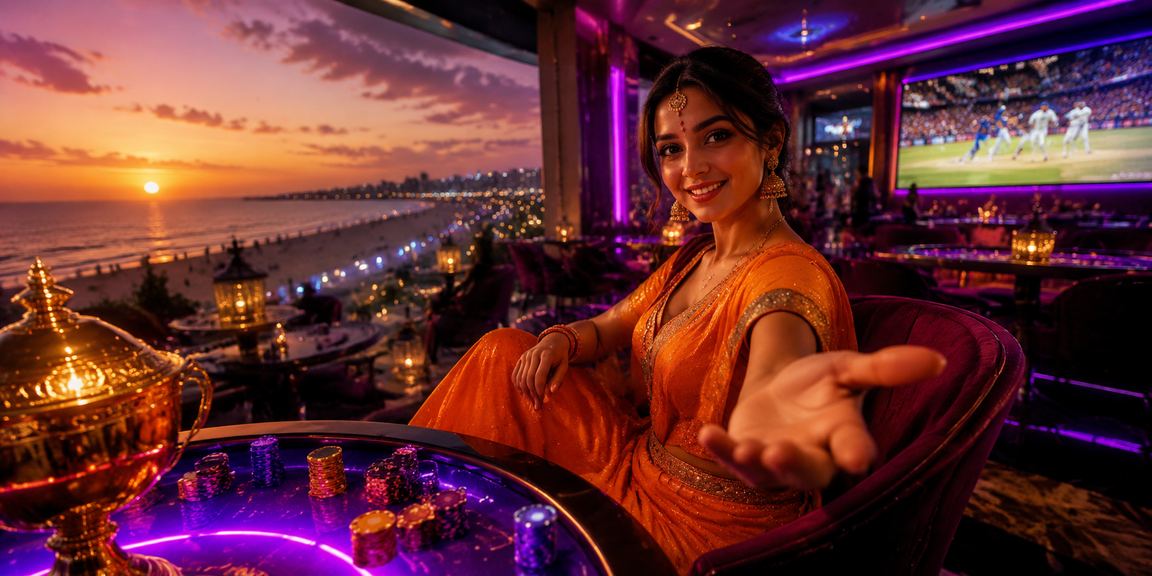Chennai IPL Cricket Betting Neon Lights