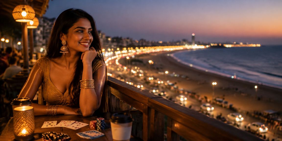 Teen Patti game played by women at Chennai Marina Beach during night